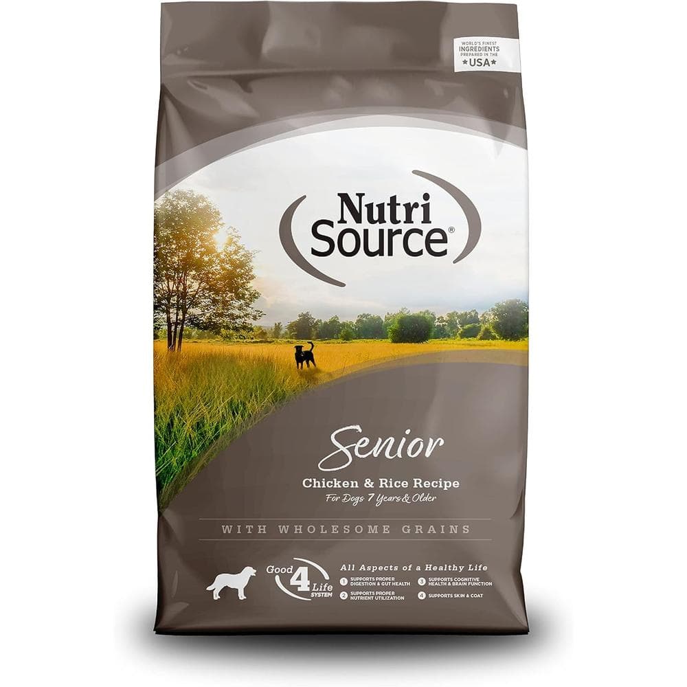 NutriSource Dog Dry Food Senior Chicken & Rice 15lbs
