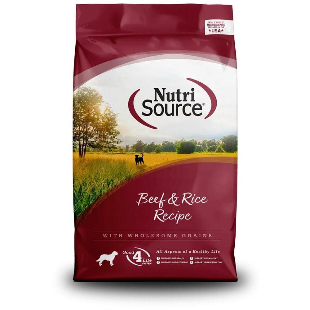 NutriSource Beef & Brown Rice Recipe Dry Dog Food 26lbs