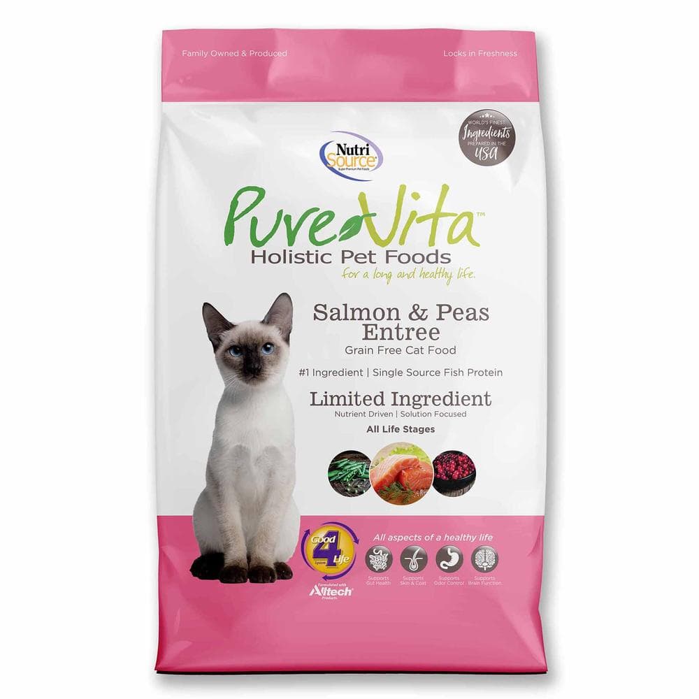 Pure Vita Cat Dry GrainFree Salmon & Peas 4lbs