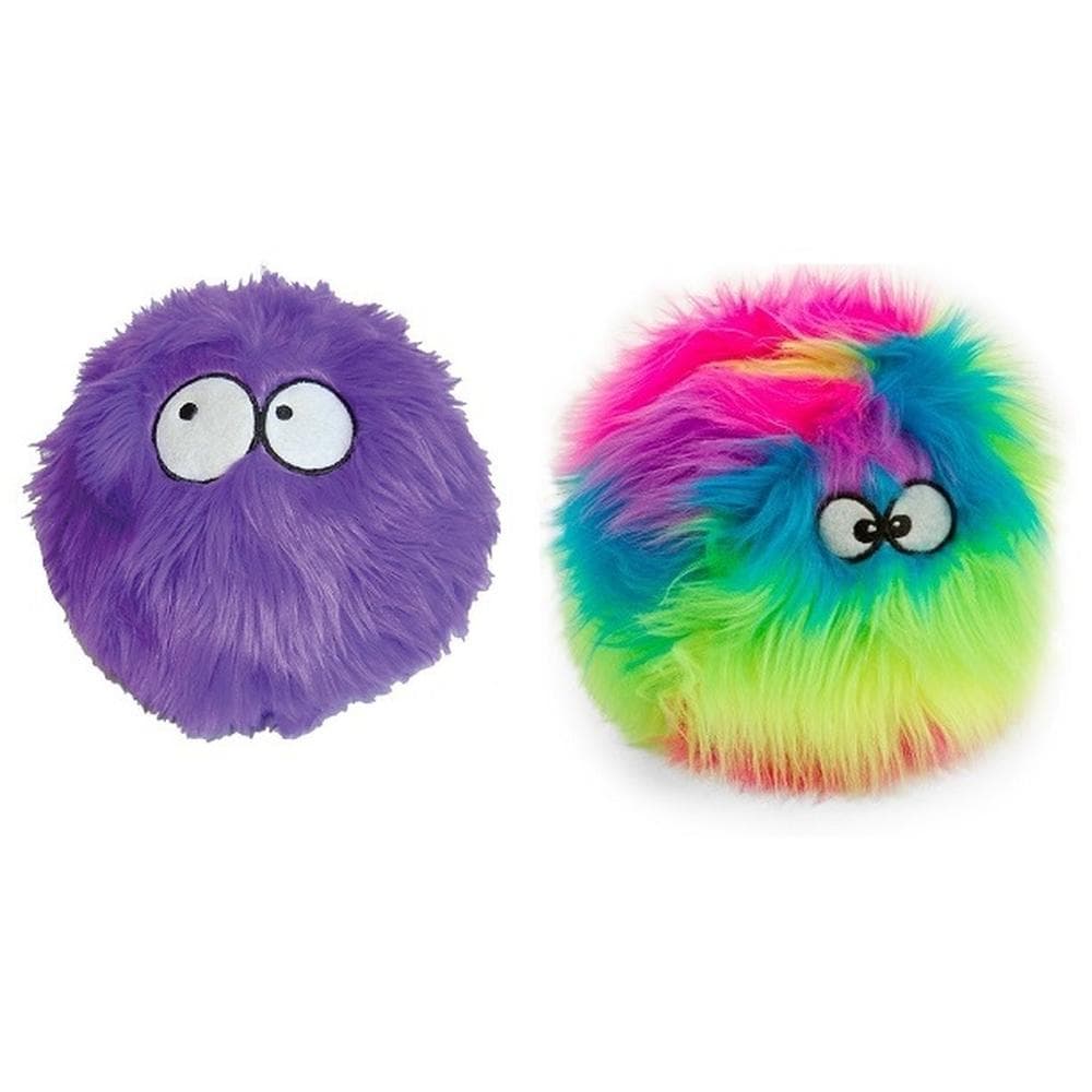 GoDog Furballz Chew Guard Squeaky Plush Dog Toy Rainbow Large - 1 Count
