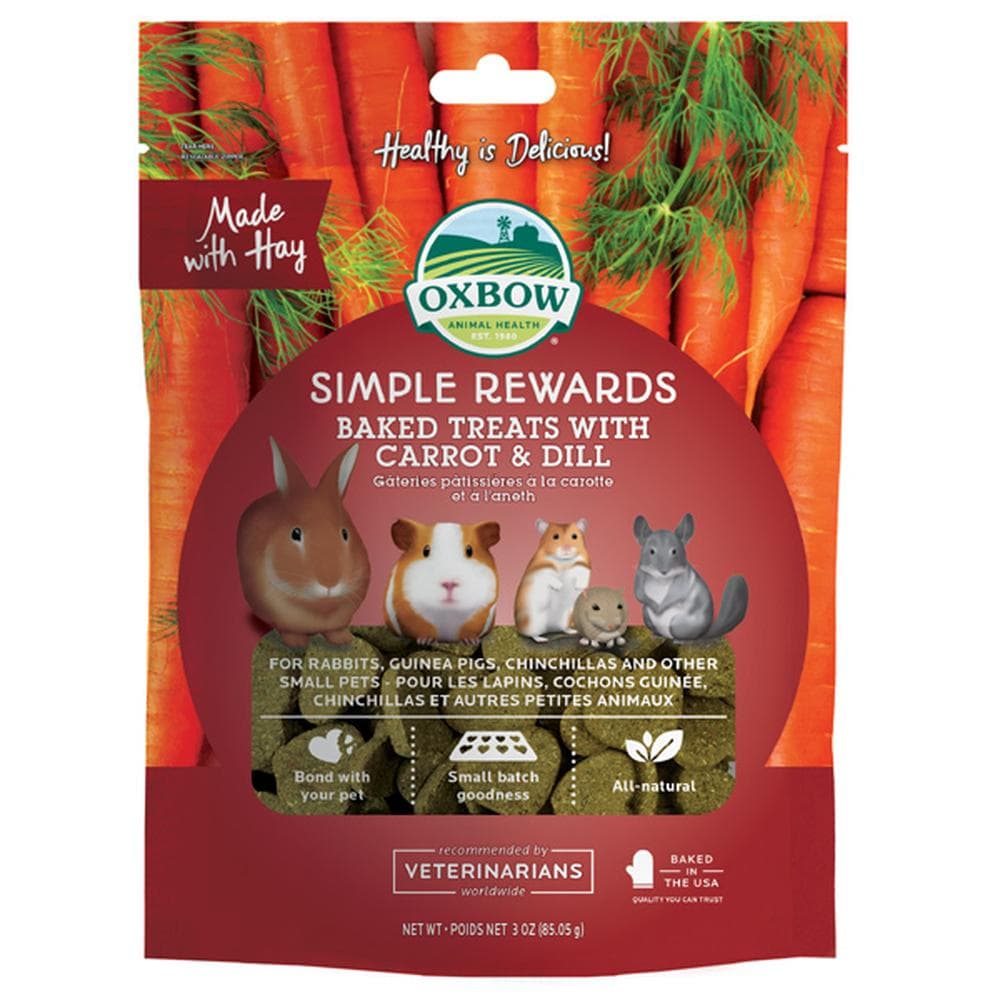 Oxbow Simple Rewards Baked Treats With Carrots & Dill For Small Animals 3oz
