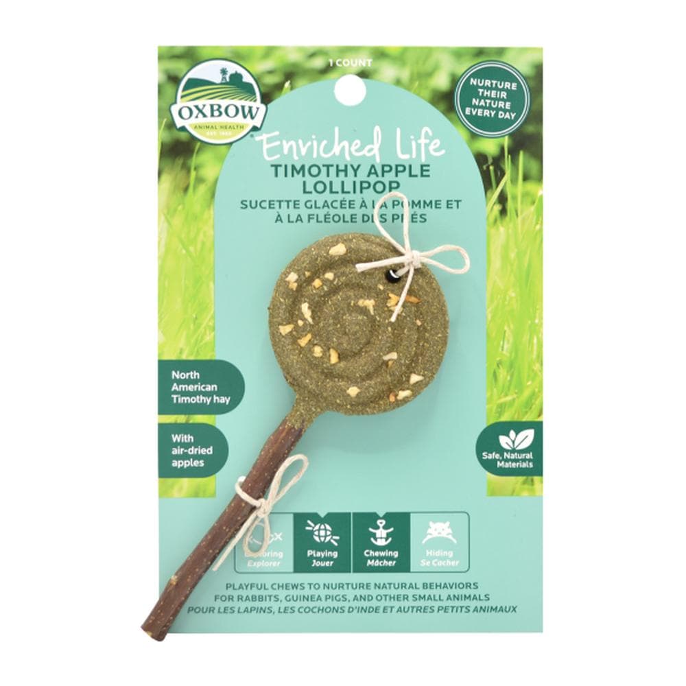 Oxbow Enriched Life Timothy Lollipop Apple 1 Count