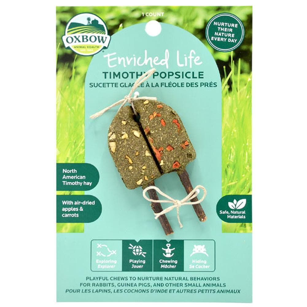 Oxbow Enriched Life Timothy Popsicle Small Animal Toy 2 Count