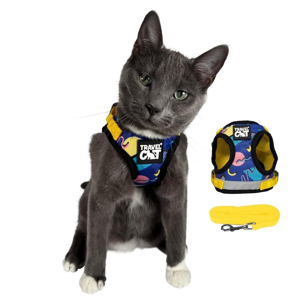 The True Adventurer Harness & Leash - "The '90s Cat" Style Small - 1 Count