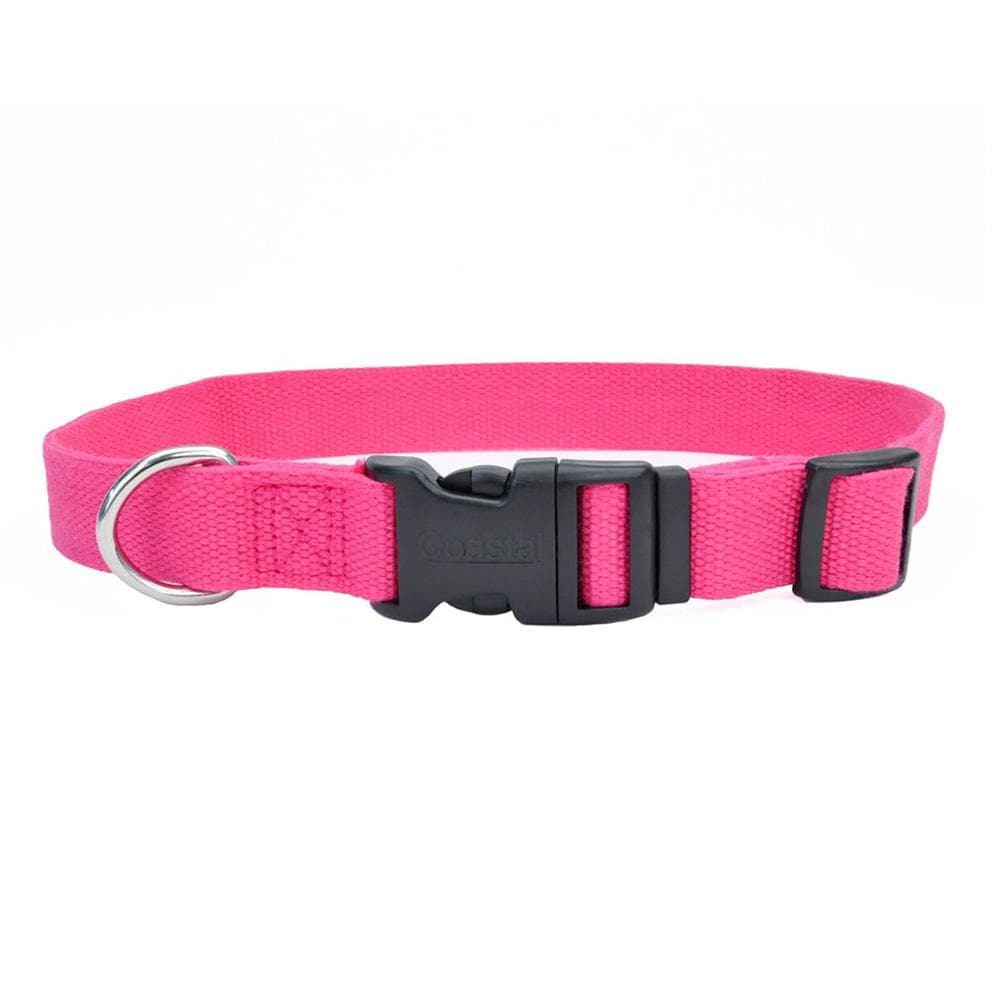 New Earth Soy Adjustable Dog Collar Cranberry, 1" X 18"-26" - 1 Count