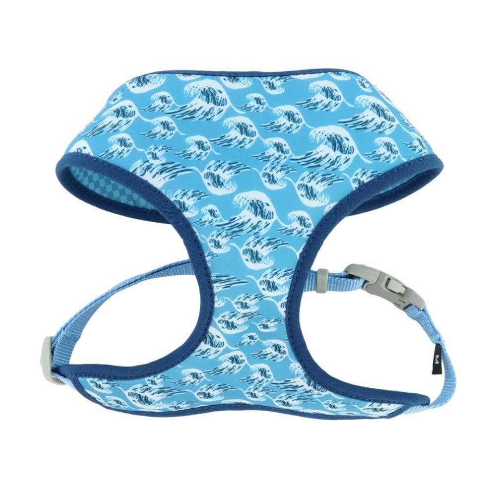 Sublime Reversible Dog Harness, Blue Waves with Blue Checkers Small - 1 Count