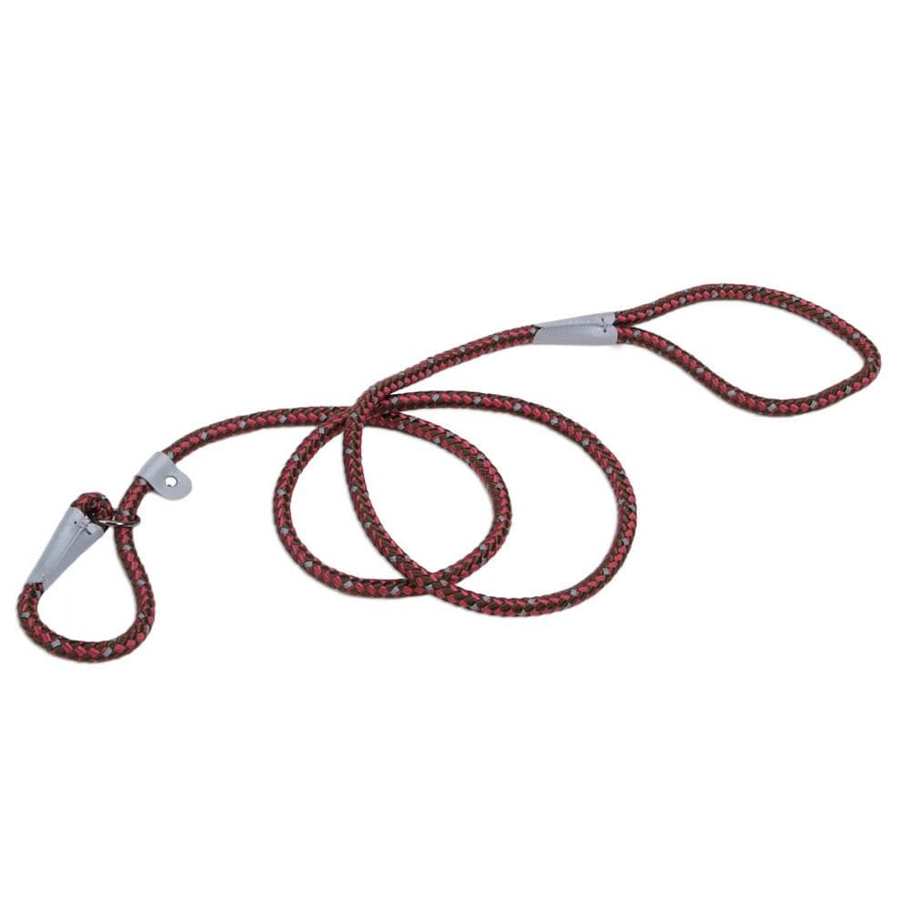 K9 Explorer Reflective Braided Rope Slip Dog Leash, 1/2" x 6' Berry - 1 Count
