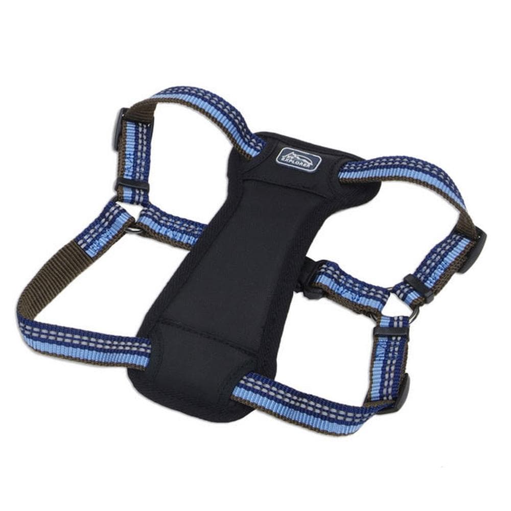 K9 Explorer Reflective Adjustable Padded Harness Sapphire 5/8" x 16-24"