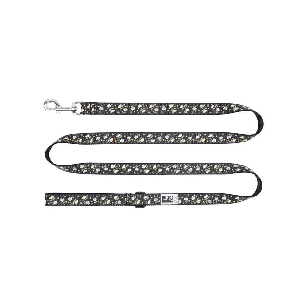 RC Pets Dog Leash White Daisy Pattern 1" x 6'