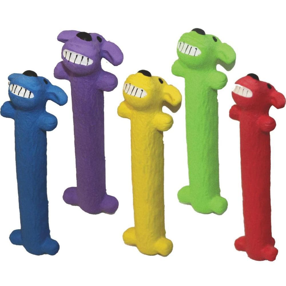 Multipet Loofa Latex Dog Toy Assorted 6" 1 Count