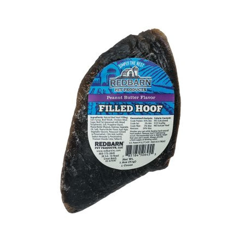 Redbarn Filled Hoof Peanut Butter Dog Treat 1.8oz