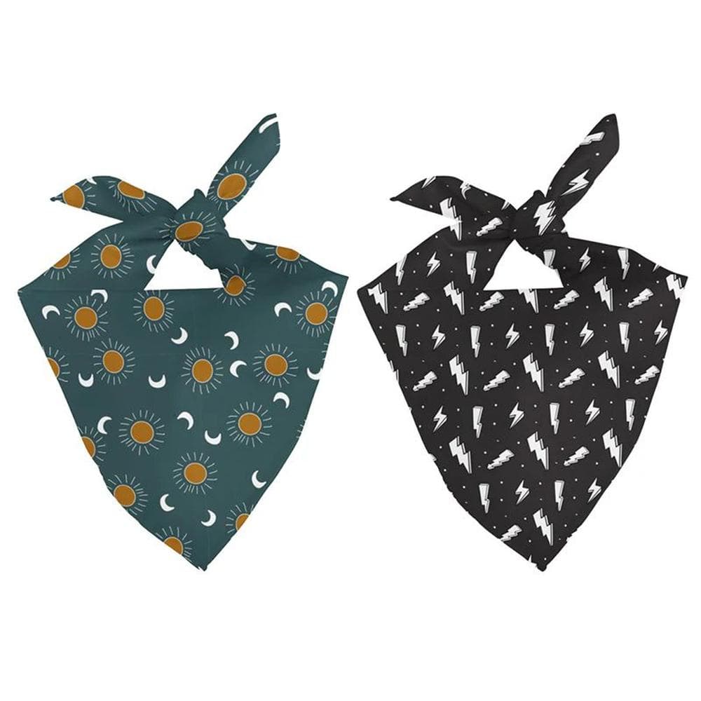 Blue Moon & Lightning Tie On Dog Bandana Large - 1 Count