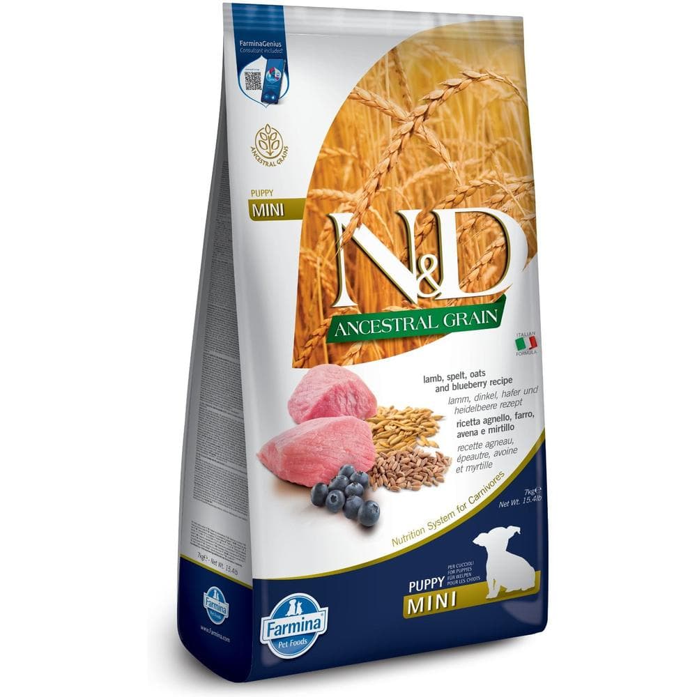 Farmina Dog Dry Ancestral Grain Lamb & Blueberry Mini Puppy 15.4lbs