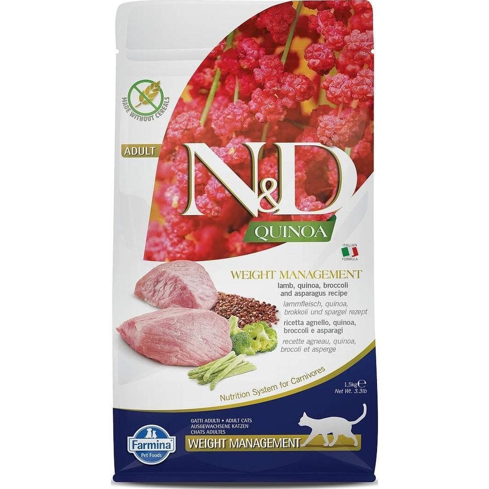 Farmina Cat Dry Quinoa Grain-Free Weight Management Lamb 3.3lbs