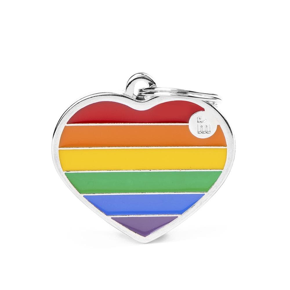 MyFamily Rainbow Big Heart Id Tag 1 Count