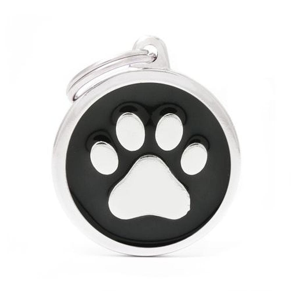 Myfamily Big Black Circle Paw Pet Id Tag 1 Count