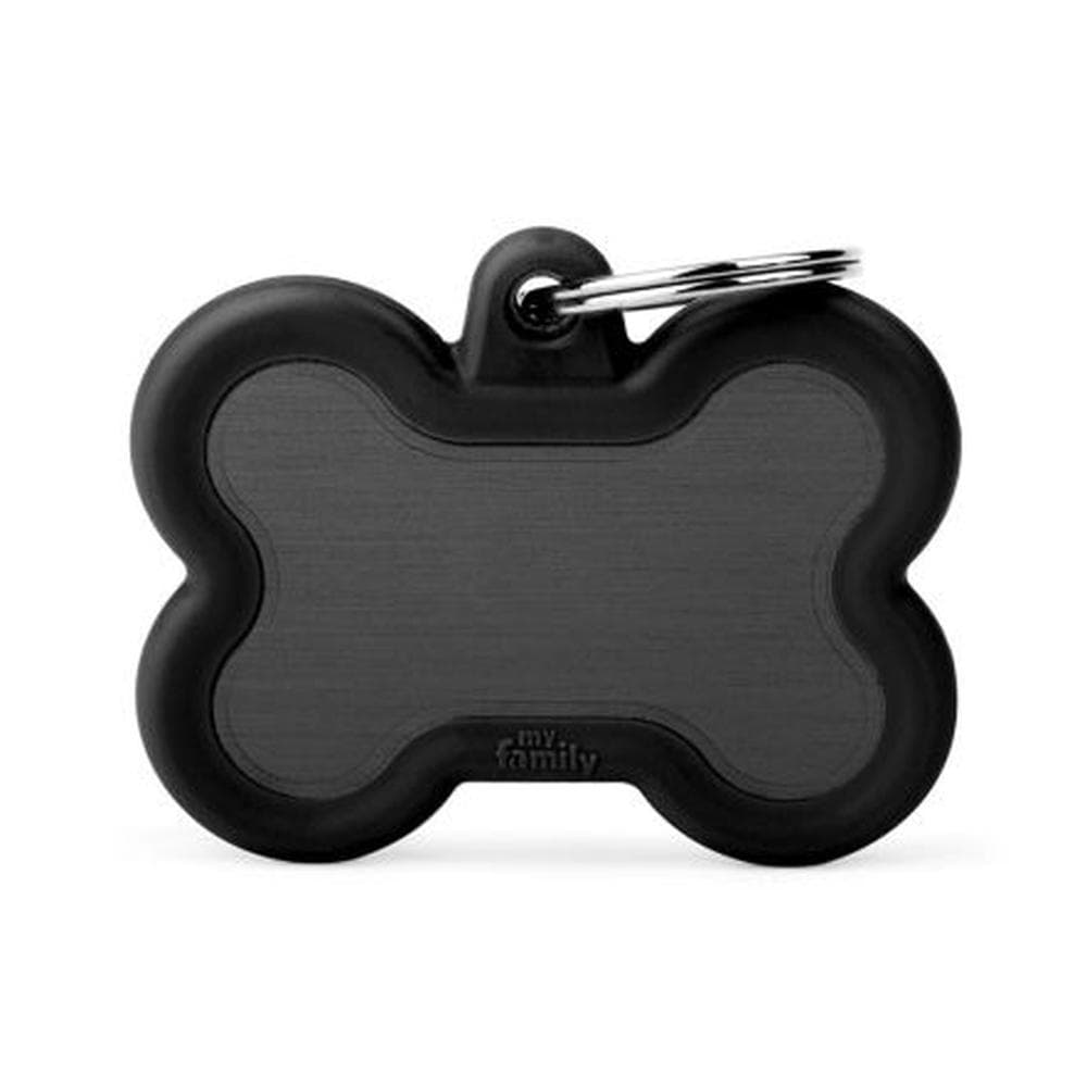 Myfamily Hushtag Collection Aluminum Black Bone Dog Id Tag 1 Count