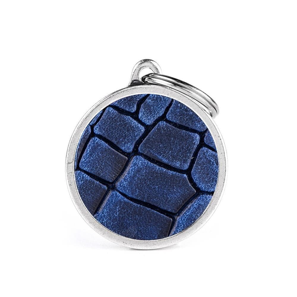 My Family Bronx Tucson Blue ID Tag in Genuine Leather 1 Unit