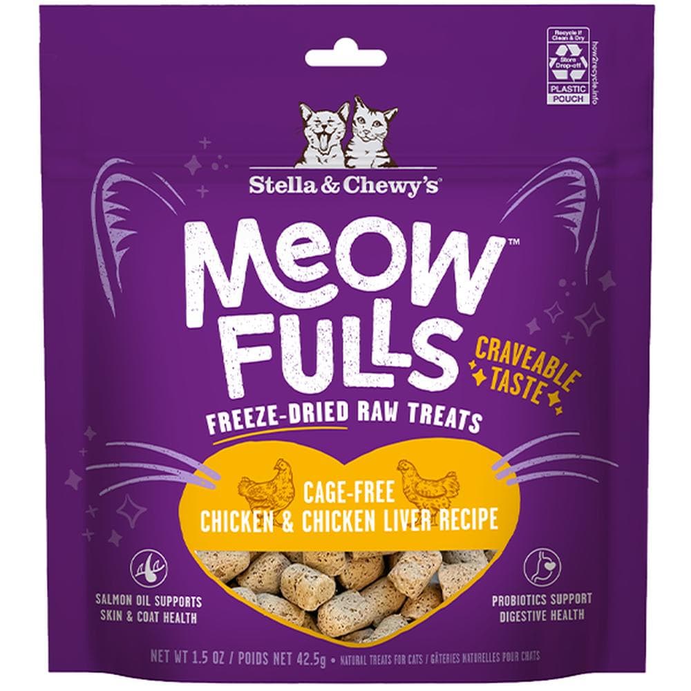 Stella & Chewys Cat Treats Meowfulls Chicken & Chicken Liver Recipe 1.5oz
