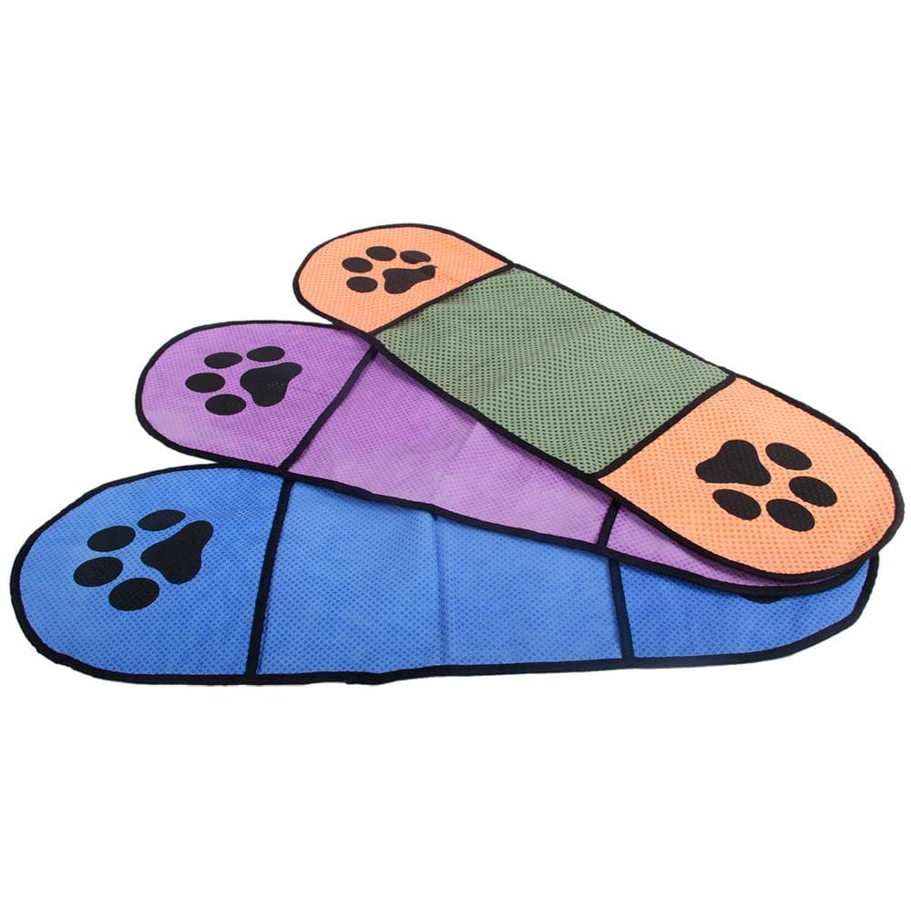 Pet Life 'Dry-Aid' Hand Inserted Bathing and Grooming Quick-Drying Microfiber Pet Towel Blue - 1 Count