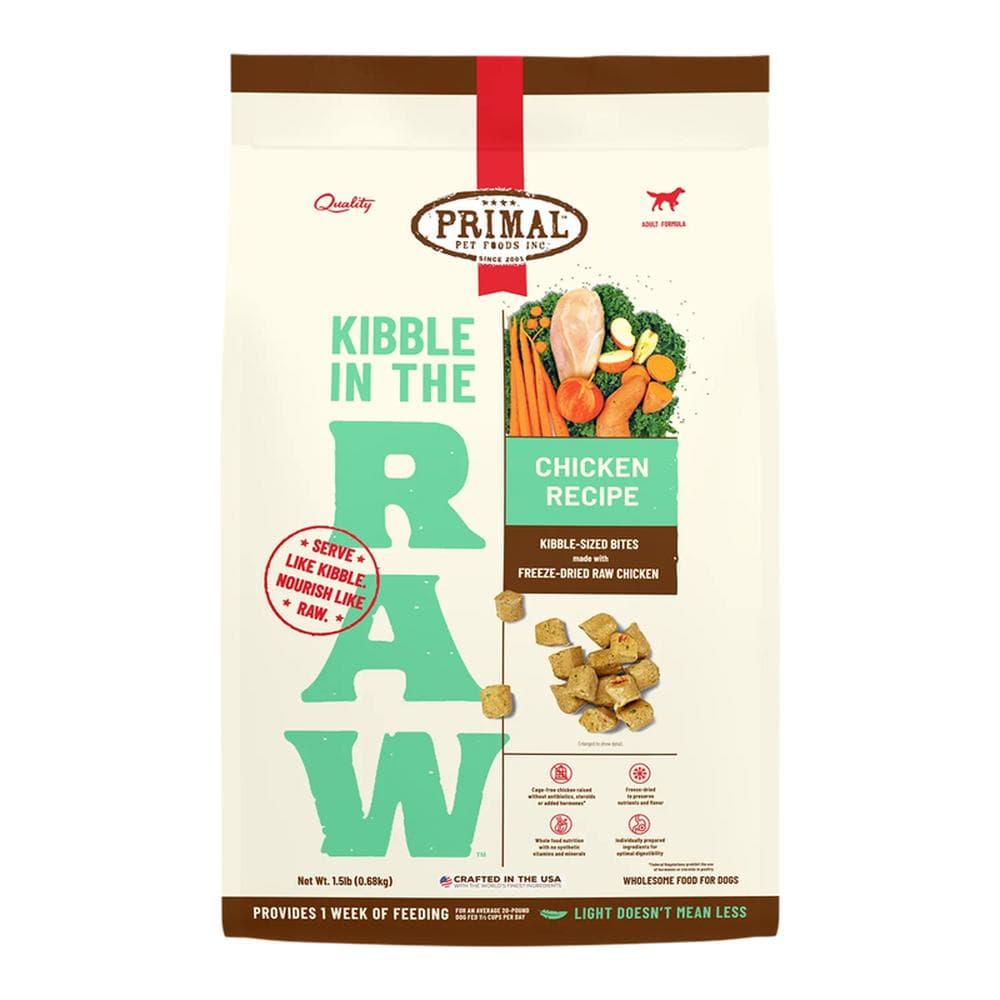 Primal Pet Foods Kibble In The Raw Chicken Recipe For Dogs 1.5lbs