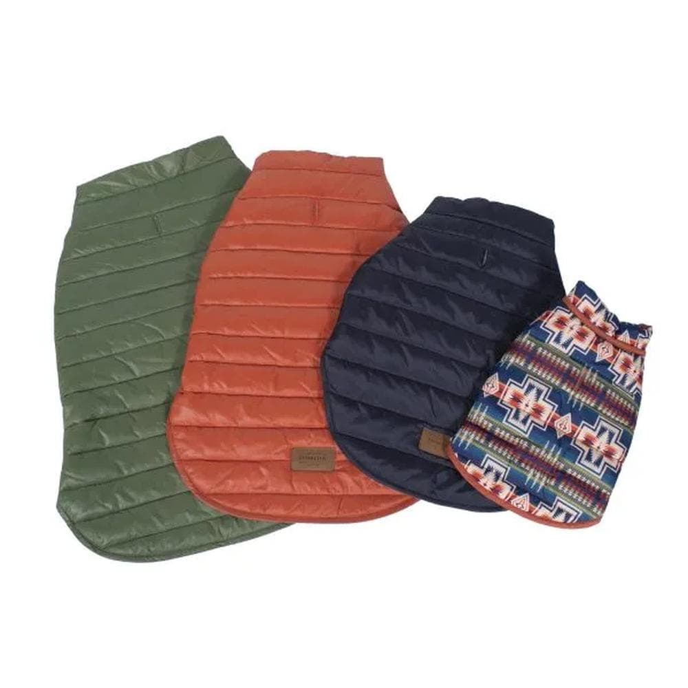 Pendleton Puffer Dog Coat - Century Harding Medium (17”L x 17” - 221/2”w), Ochre - 1 Count