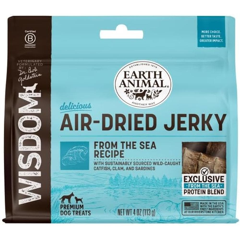 Earth Animal Dog Wisdom Air Dried Jerky From The Sea 4oz