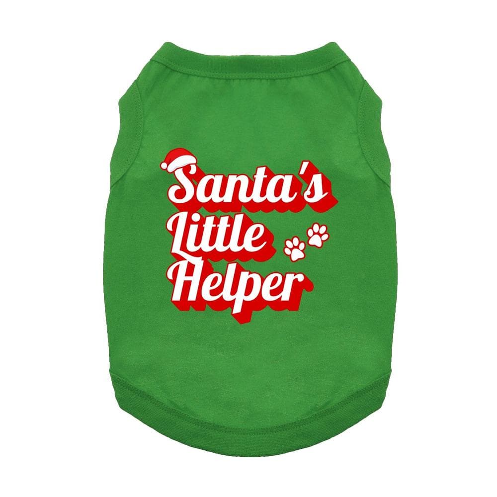 Santa's Little Helper Dog Shirt - Green X-Small - 1 Count