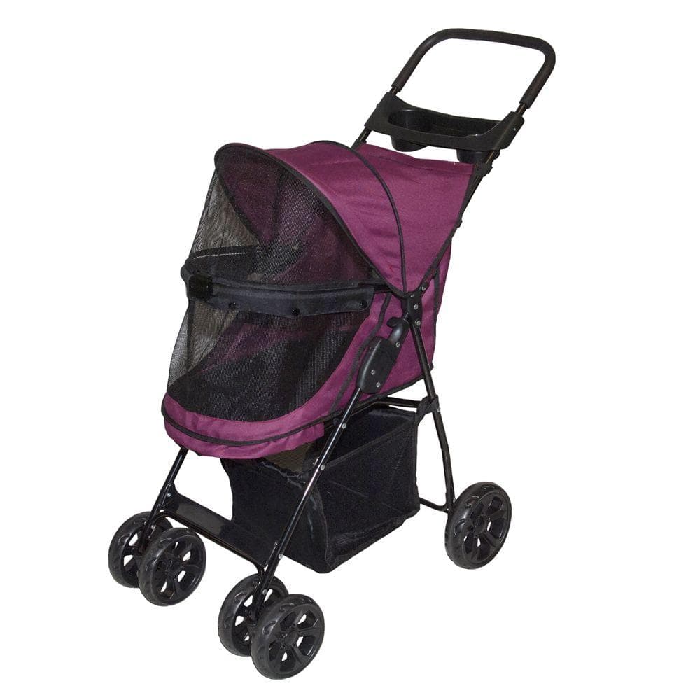 Pet Gear Happy Trails Lite No-Zip Pet Stroller Boysenberry 1 Count