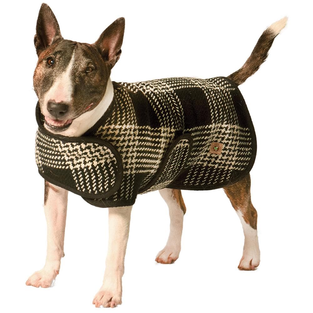 Black / White Plaid Blanket Coat, Small - 1 Count