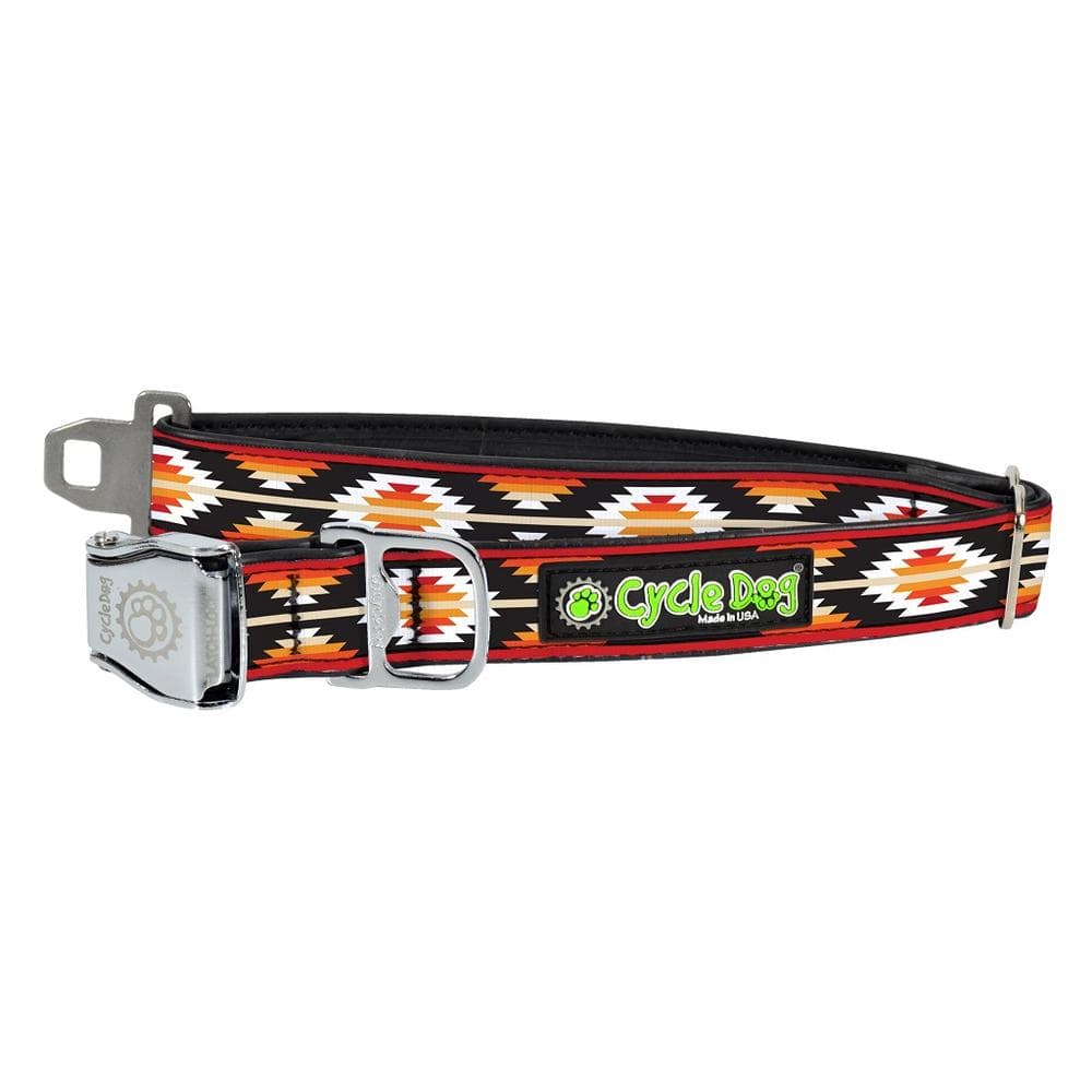 New Black & Red Camp Fire Blanket Collection Metal, 1"X6' Leash - 1 Count