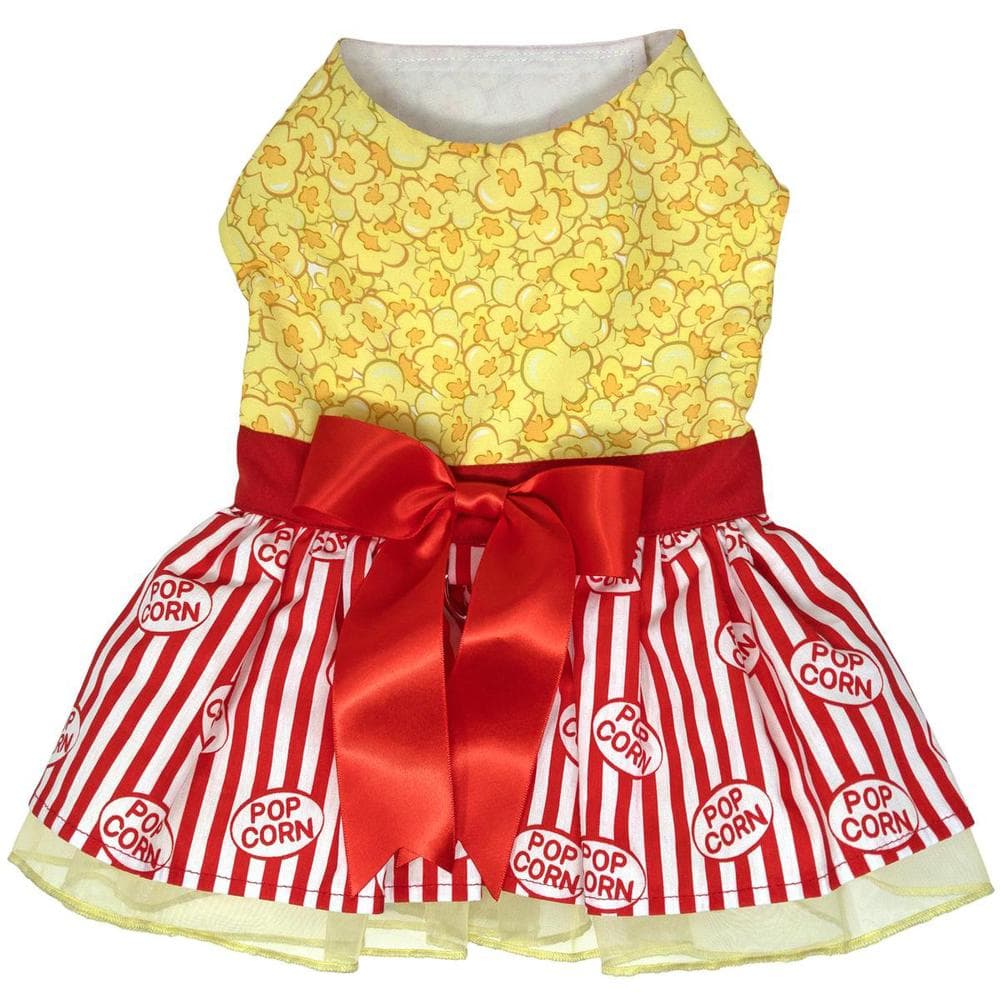 Movie Theater Popcorn Dog Dress with Matching Leash Large - 1 Count