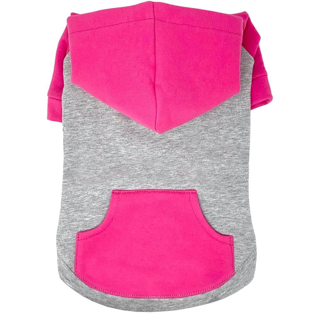 Flex-Fit Color-Block Hoodie - Pink on Gray 2X-Large - 1 Count