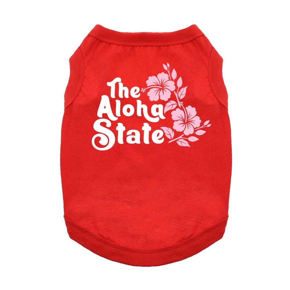 The Aloha State Dog Shirt - Red Small - 1 Count