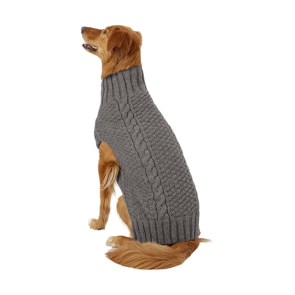 Cable Knit Sweater - Grey XL - 1 Count