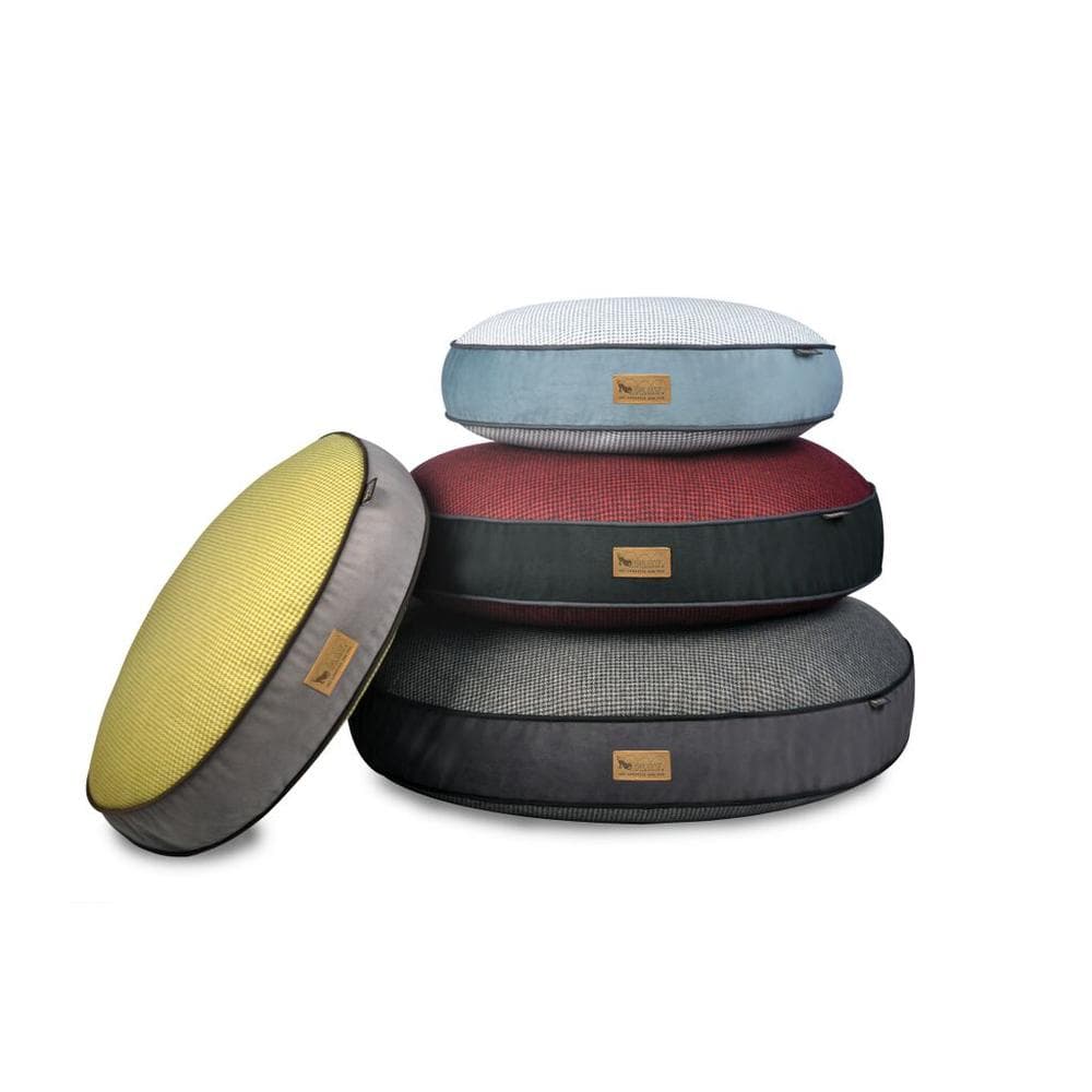Houndstooth Round Beds Medium, Black - 1 Count