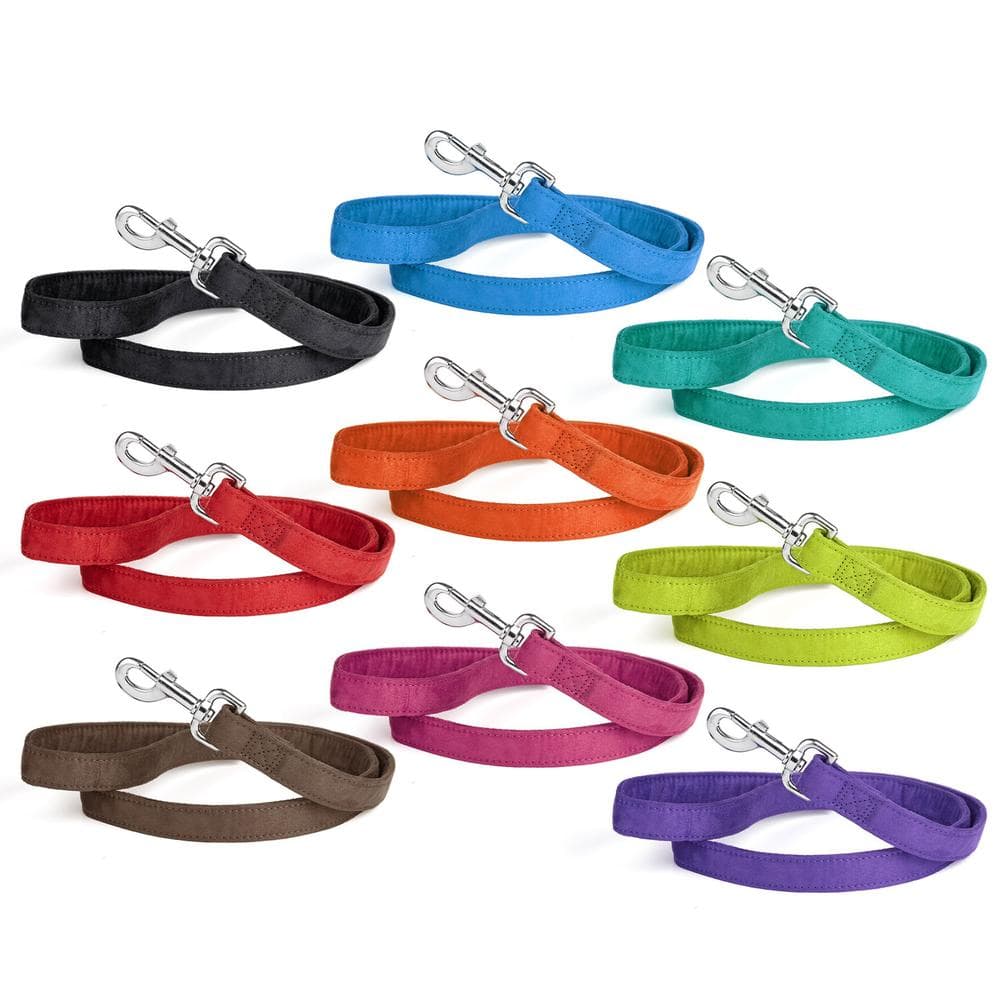 Dogline Comfort Microfiber Flat Leash Length 6' X Width 1", Blue - 1 Count