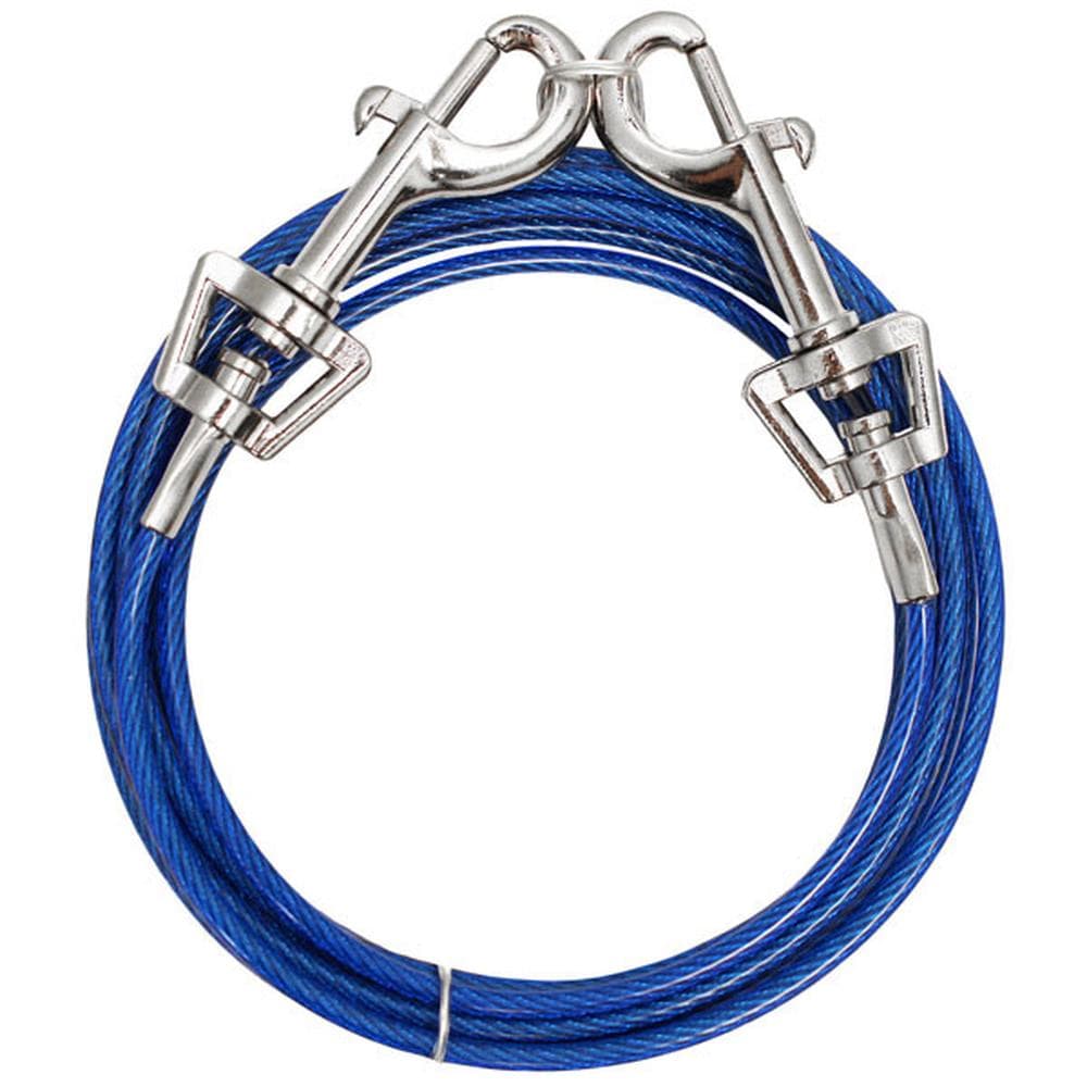 Boss Pet Medium Dog Twin-Swivel Vinyl Coated Tie-Outs 30-Feet - 1 Count