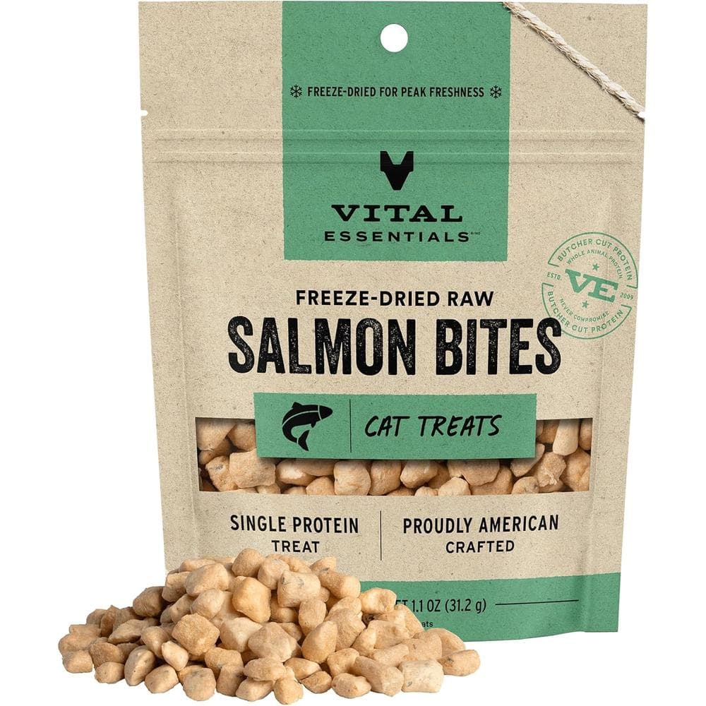 Vital Essentials Cat Treats FreezeDried Alaskan Salmon 1.1oz