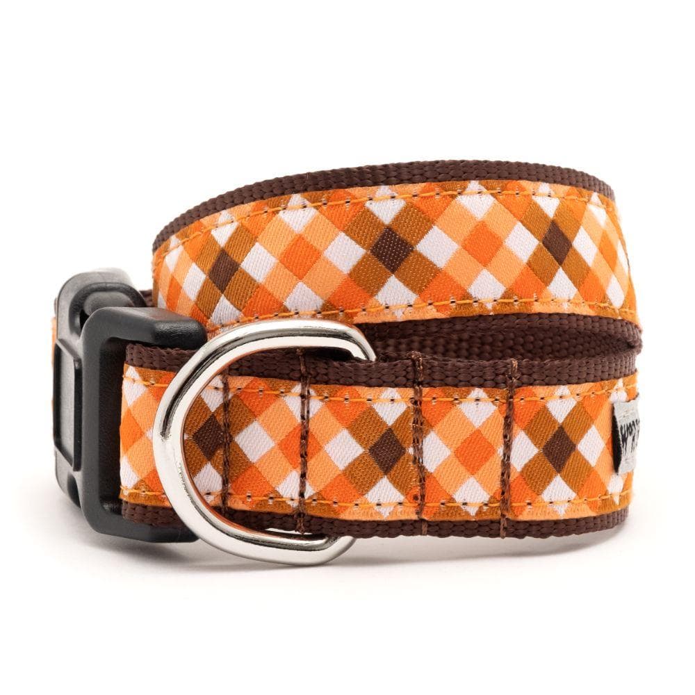 Brown/Orange Fall Check Collar & Lead X-Large - 1 Count