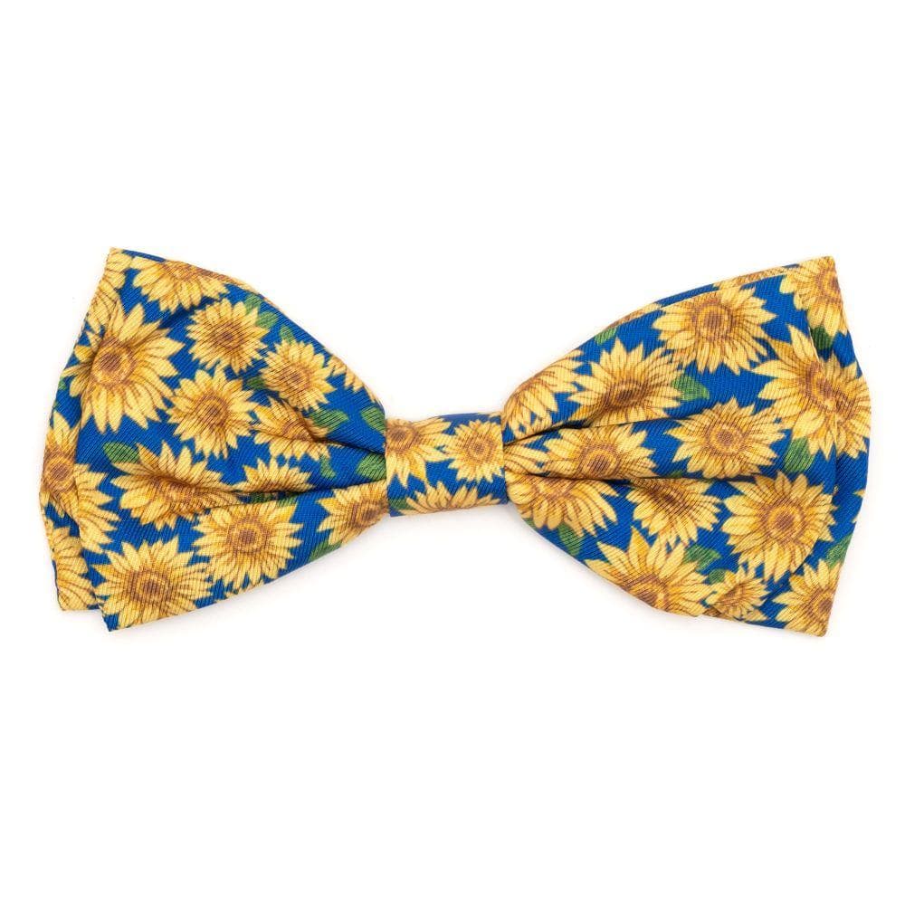 Blue Sunflowers Bow Tie Small - 1 Count