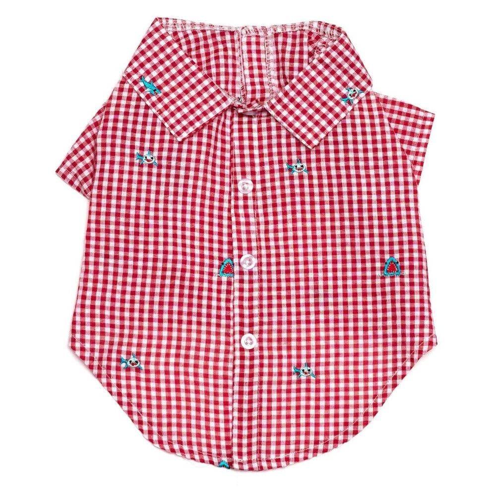Gingham Chomp Shirt MD - 1 Count