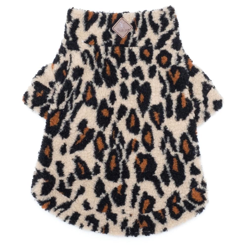 Leopard Sherpa 1/4 Zip Pullover XS - 1 Count