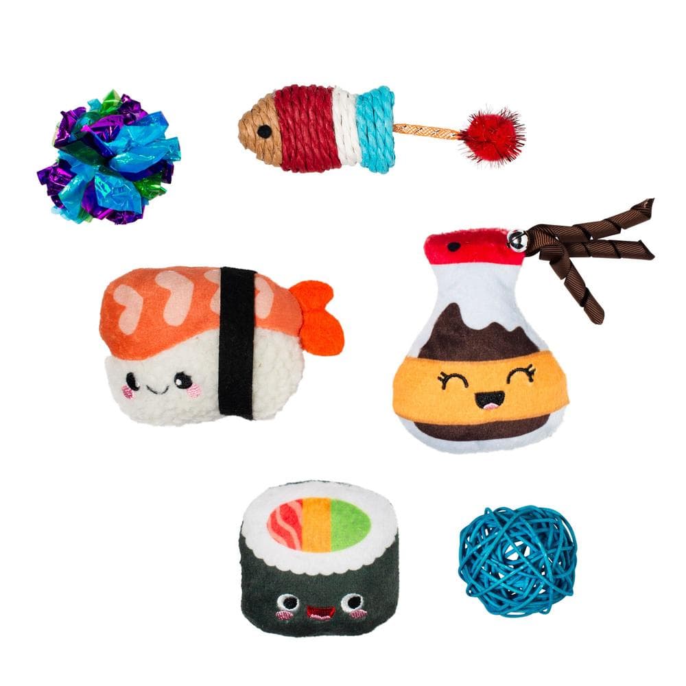 Fringe Studio "True SOYMATES Multipack Cat Toy Set Pet Shop Collection 6 Count
