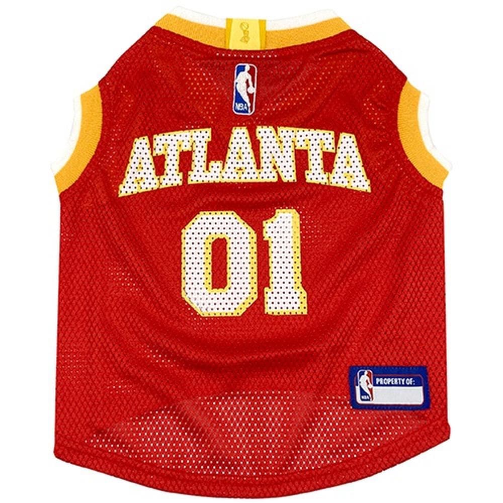 Atlanta Hawks Mesh Basketball Pet Jersey by Pets First Large - 1 Count