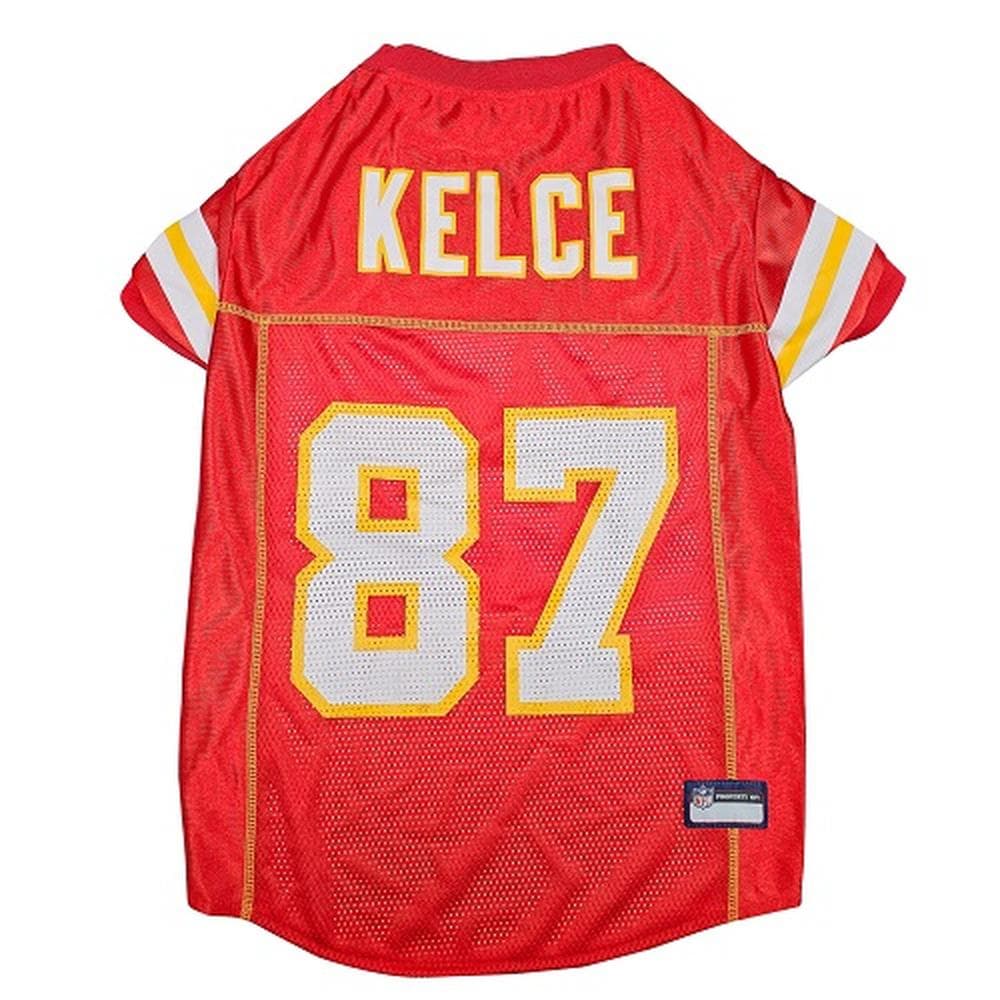 Travis Kelce Kansas City Chiefs Mesh NFL Jerseys by Pets First Large - 1 Count