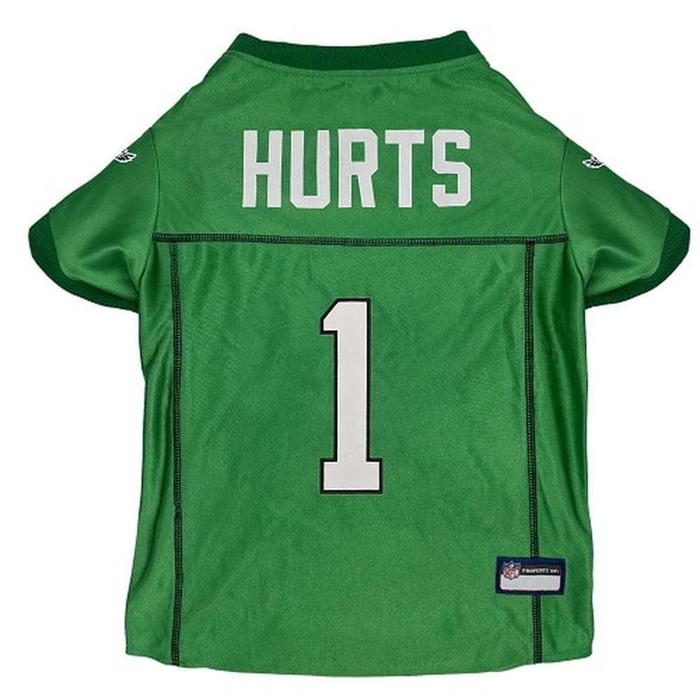 Jaylen Hurts Philadelphia Eagles Kelly Green Throwback Jerseys by Pets First XSmall - 1 Count