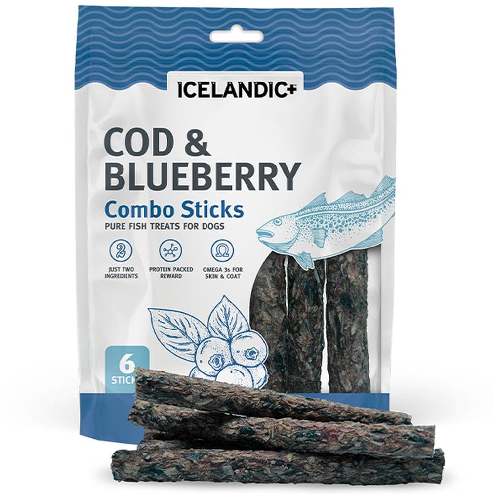 Icelandic+ Dog Combo Sticks Cod & Blueberry 2oz