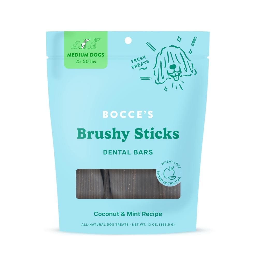 Bocce's Bakery Dog Treats Dailies Brushy Sticks Medium 13oz