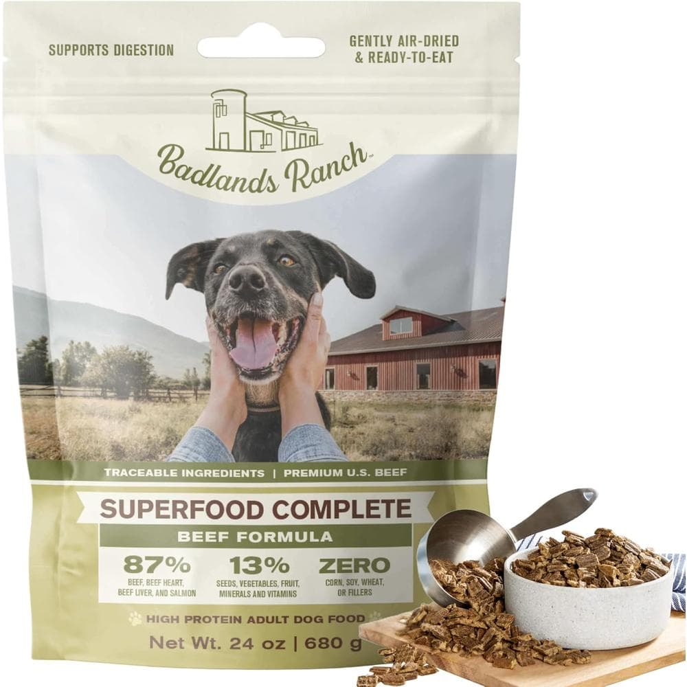 Badlands Ranch Superfood Complete Beef Formula Air-Dried Dog Food 24oz
